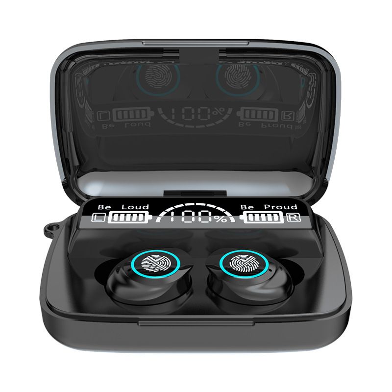 Private Model M New Bluetooth Wireless Earphones TWS Aperture Breathing Light LED Digital Display Touch Good Sound_voghion.com