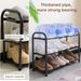 Home Furniture Stackable Retractable Shoe Rack Stainless Steel Door Simple Storage Dormitory Assembly Slippers Shoe Rack Durable_voghion.com