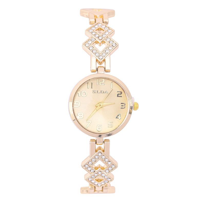 Damklockor Modernt temperament Damarmbandsur Lyxigt Lätt Lyxigt Kreativt Klocka Diamantdekoration Quartz Damklocka_voghion.com