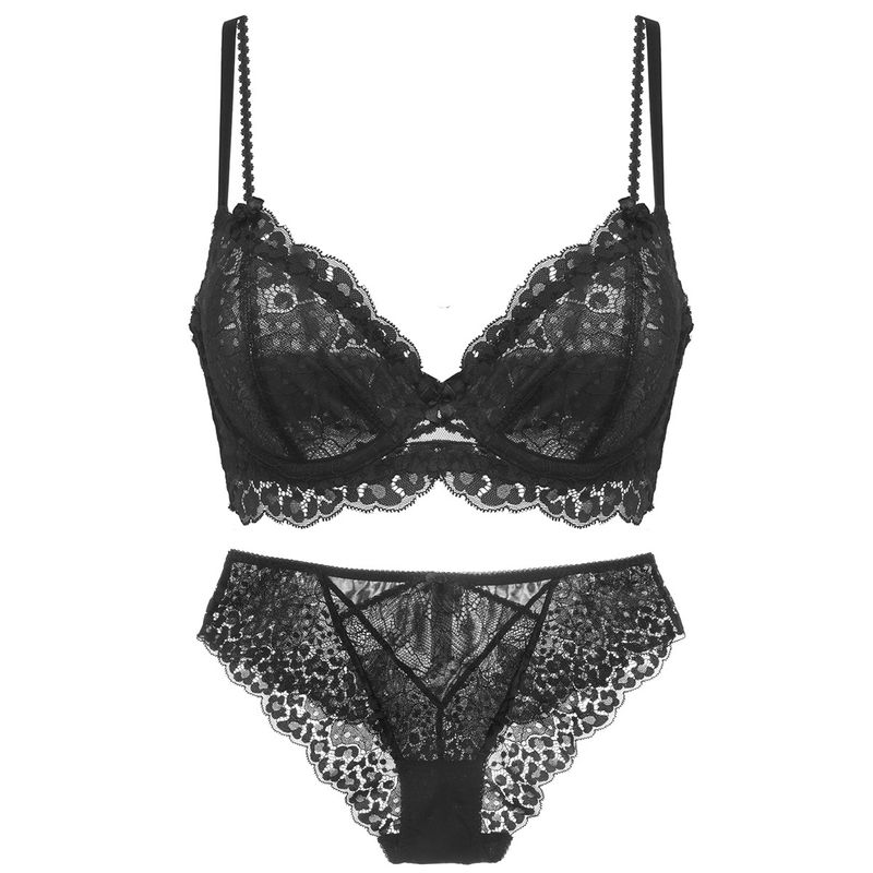 Sexy Spitzen-BH, Damenënnerwäsch, Set, ultradënnen transparenten BH_voghion.com