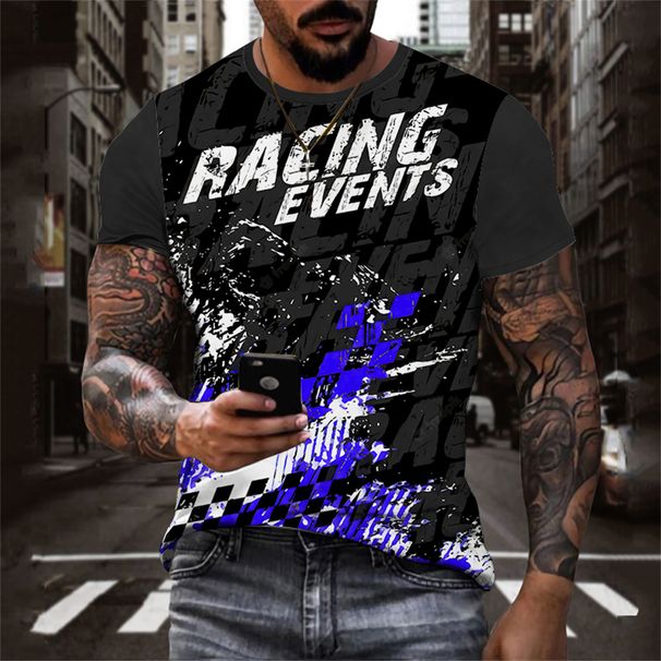 Καλοκαιρινό πολύχρωμο ανδρικό μπλουζάκι με κοντομάνικο μπλουζάκι που στεγνώνει γρήγορα_voghion.com