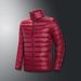 Men's Lightweight Stand Collar Down Jacket - 550fp White Duck Feather, Slim Fit Short Coat For Sports & Casual, Black/Navy/Red/Blue/Gray, M-6xl_voghion.com