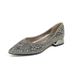 French Style Pointed Toe Women's New Shallow Mouth Rhinestone Flat Soft Sole Four Seasons Butterfly Flower Loafers_voghion.com