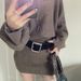Spring And Summer New Korean Version Women's Wide Belt Anti-suede Imitation Suede Square Pin Buckle Belt Waist Seal With Coat Simple_voghion.com