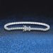 Bracciale tennis in stile moderno con zirconi intarsiati in argento sterling tinta unita_voghion.com