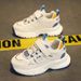 Boys' 2025 New Spring Big Explosive Street Running Sports Children's Soft Sole Dad White Shoes Breathable_voghion.com