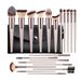 18/20-Piece Champagne Gold Makeup Brush Set With Storage Case - Professional Blush Brush Powder Brush & Eyeshadow Brushes Kit_voghion.com