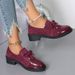 Slip-on Loafers Women's Fall Pumps With Chunky Heels_voghion.com