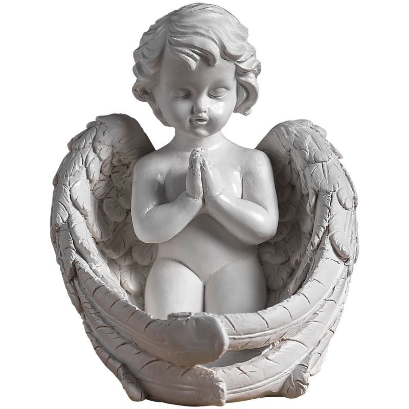 New Angel Candle Holder Ornament Nordic Style Home Desktop Storage Decoration Resin Craft_voghion.com