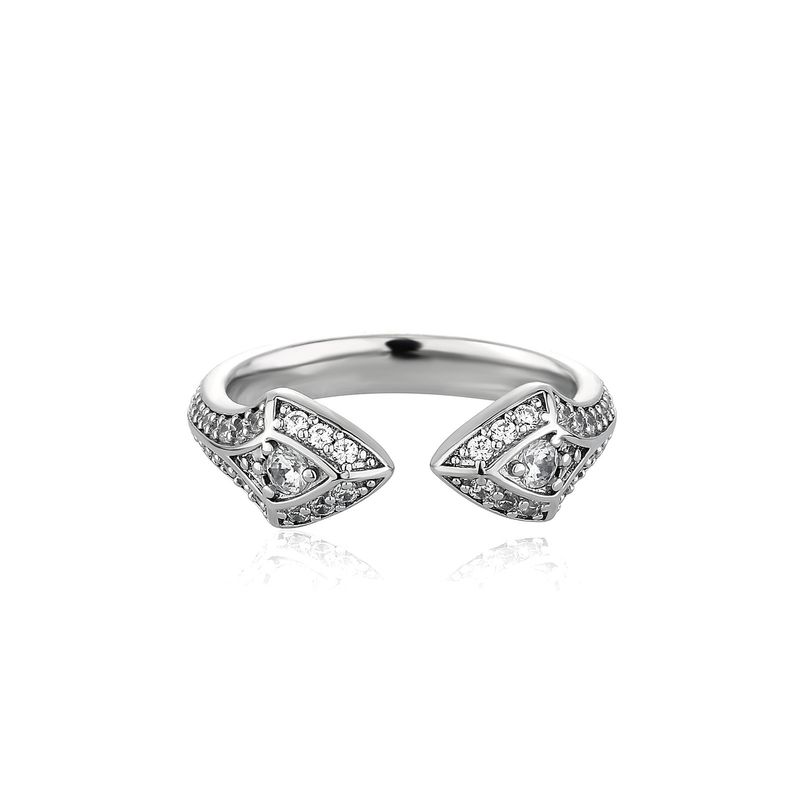 Bague serpent à deux têtes au design créatif que les couples se donnent mutuellement, bague de gardien, ouverture réglable, bijoux pour la main_voghion.com