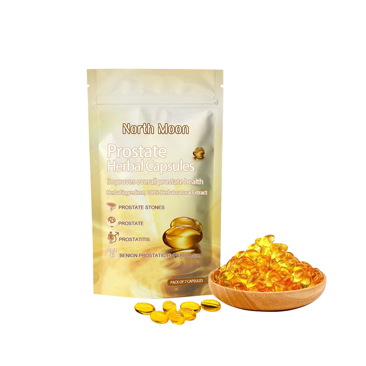 Capsule a base di erbe per la cura del corpo Moon Men's North per alleviare il fastidio frontale maschile_voghion.com