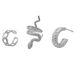 Orecchini a clip a forma di serpente, stile etnico bohémien, da donna, set da 3 pezzi, orecchini a forma di C, orecchini aperti, oro e argento_voghion.com