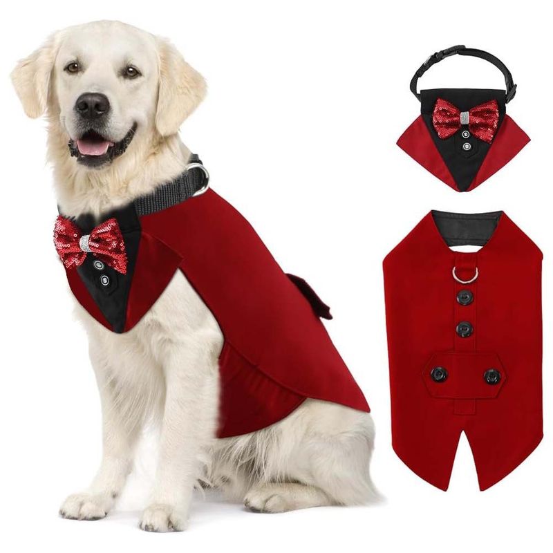 Ropa de esmoquin Ropa para mascotas Traje de boda Chaqueta Traje para perro_voghion.com