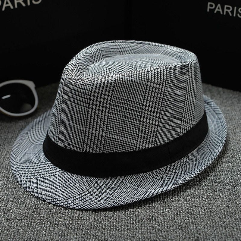 2022 New Spring Summer Retro Men's Hats Fedoras Top Jazz Plaid Hat Adult Bowler Hats Classic Version chapeau Hats_voghion.com