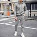 Men's Clothing Men's Knit Hoodie & Joggers Set - Printed Winter Casual Tracksuit_voghion.com