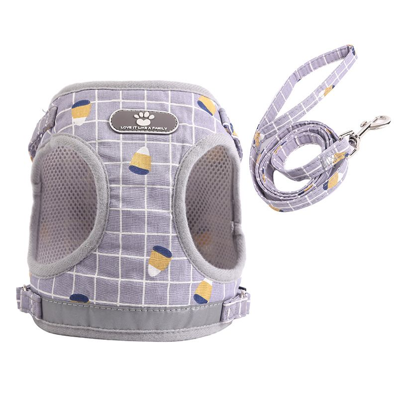 Pet Products Reflective Pet Traction Rope Vest Dog Chest Harness Small Dog Cat Chest Harness Spot Dog Rope_voghion.com