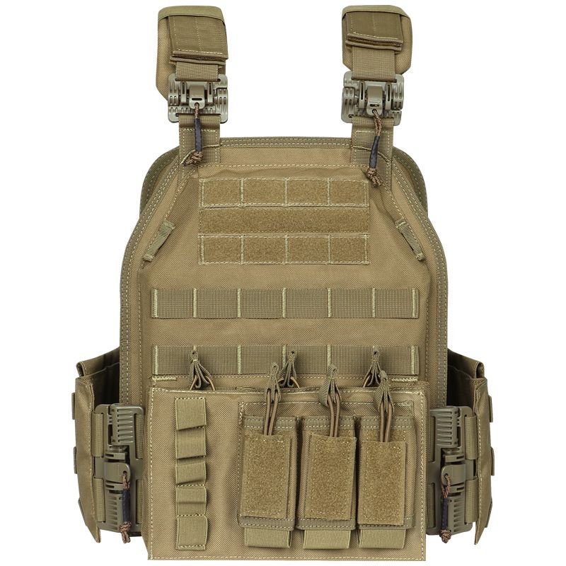 Gilet tattico con protezione completa, traspirante e multifunzionale per softair, allenamento e sopravvivenza all'aperto._voghion.com