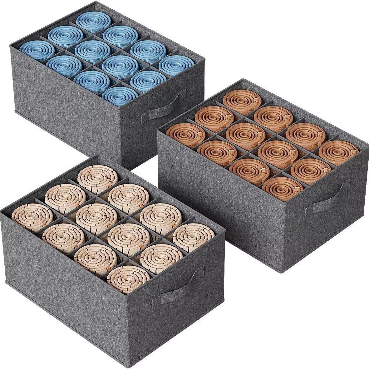 Große Aufbewahrungstasche für den Kleiderschrank, für Hosen, Pullover, T-Shirts, Jacken, Kleider, stapelbare Schubladen-Aufbewahrungsbox_voghion.com