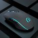 Mouse recarregável sem fio silencioso com LED colorido para escritório doméstico mouse óptico para jogos_voghion.com