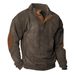 Heren corduroy pullover sweatshirt Henley shirt casual lange mouw T-shirt_voghion.com