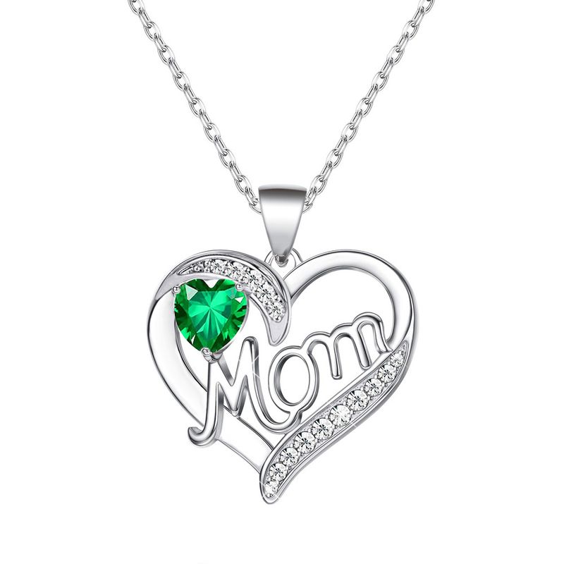 Hot Love Letter Necklace Personality Temperament Heart-shaped Mom Necklace Pendant Mother's Day Gift_voghion.com