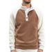 Men's Casual Stand Collar Sweatshirt Jacket – 4-Button Pullover, Lightweight & Breathable (S-XXL, Multiple Color Options)_voghion.com