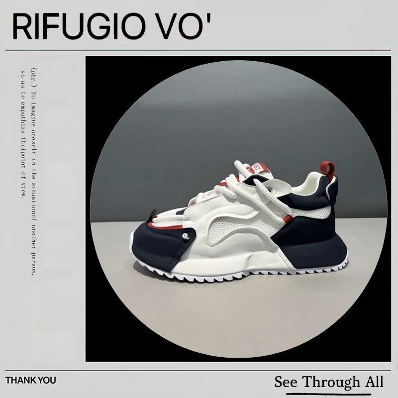 Καλοκαιρινά RV Mesh Trendy Dad Ανδρικά Μόδα Casual Αθλητικά Ευέλικτα Εσωτερικά Υπερυψωμένα Παπούτσια με Στρογγυλή Δάχτυλη_voghion.com