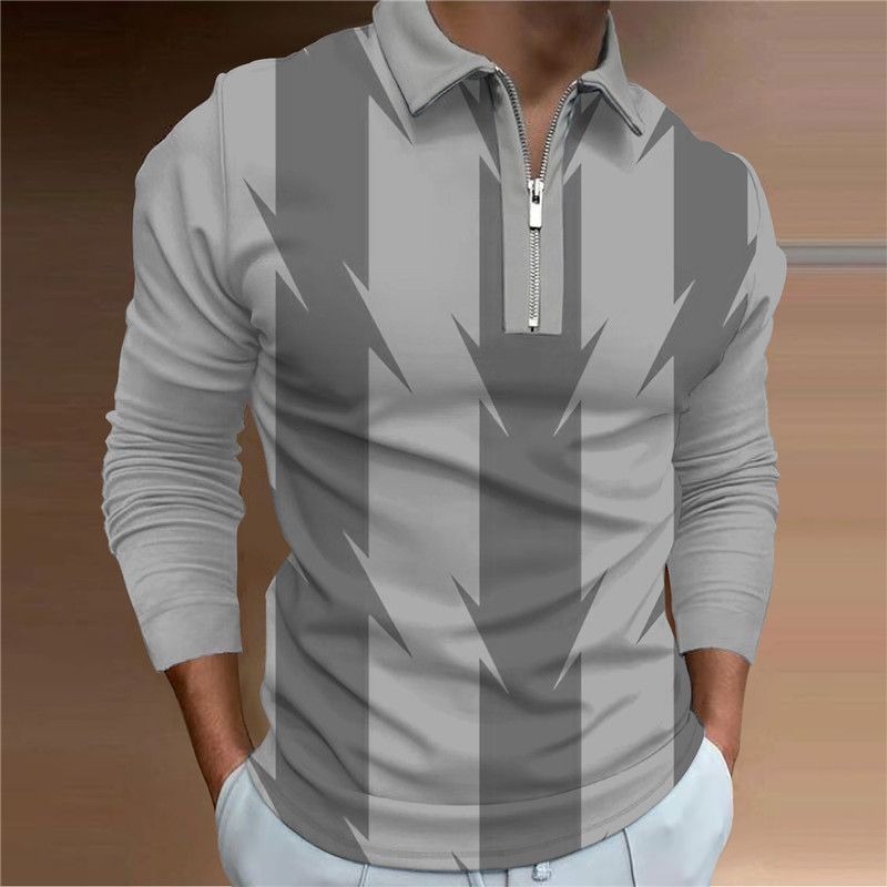 Herren-Poloshirt 2023 Herren-Poloshirt Marke Herren-Langarmshirt Mode 3D-Buchstabe K-Serie Top_voghion.com
