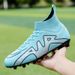 New High-Top Soccer Shoes Men With Long Studs, Broken Pins, Flat Sole, Mixed Colors, Competition Boots For Students,_voghion.com
