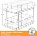 2er Pack 2-Stäckeg transparent Buedzëmmerorganisator mat Trennwänn, Multifunktions-Schminktafel, Kichen, Kleederschaforganisatoren, Schrank- & Späicherbehälter_voghion.com