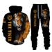 Lion Tiger 3D Digital Print Hooded Sweatshirt Spring Autumn Men's Hooded Set_voghion.com