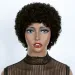 Afro Kinky Lokkis Inimese Juuksest Parukad Lühike Bob Lõik Tumepruun Värvus, Masinvalmistatud Odavalt_voghion.com