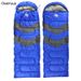 Sac de couchage à capuche de style enveloppe d'extérieur printemps et automne fournitures de camping sac de couchage en coton creux pause déjeuner_voghion.com
