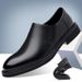 Autumn New 2025 Men's Round Toe Business Leather Short Boots Wedge Comfortable Soft Sole Height Increasing Driving Shoes_voghion.com
