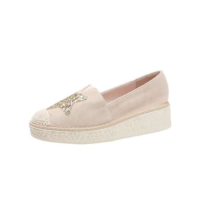 Spring & Fall Classic Style Flats Easiest For Match Thick Sole Wedge Shoes_voghion.com