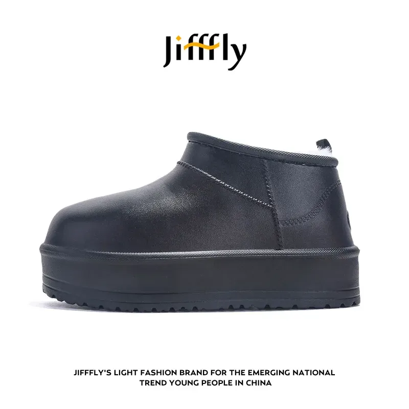 Jifffly Designer Shoes Women's 2025 Autumn Winter New Collection With Veet Warm Outdoor Thick Bottom Height Boosting_voghion.com