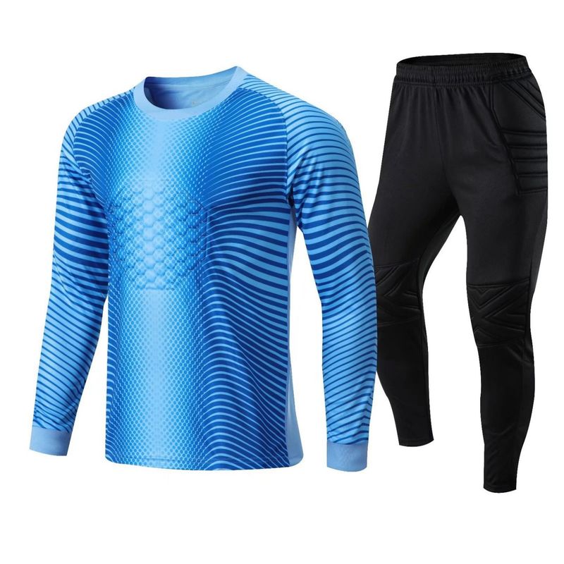Professionelles Torwarttrikot-Set mit langen Ärmeln und Hose – individuell bedruckte Fußballuniform für Männer und Jugendliche – atmungsaktives Polyestergewebe_voghion.com