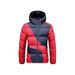 Men's Lightweight Winter Jacket With Graphene Lining, Contrast Color Design, Thickened Hooded Zip-Up Coat For Casual & Outdoor Activities_voghion.com