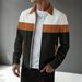 Herren-Waffelstrickjacke mit Reißverschluss – Freizeitmantel aus Polyester im Colorblock-Design (atmungsaktiv, knitterfrei, Design mit mehreren Taschen für den Stadtverkehr)_voghion.com