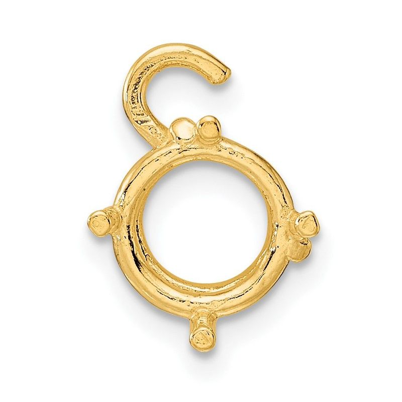 14ky Round 4-Prong Dangle 6.0mm Earring Component_voghion.com