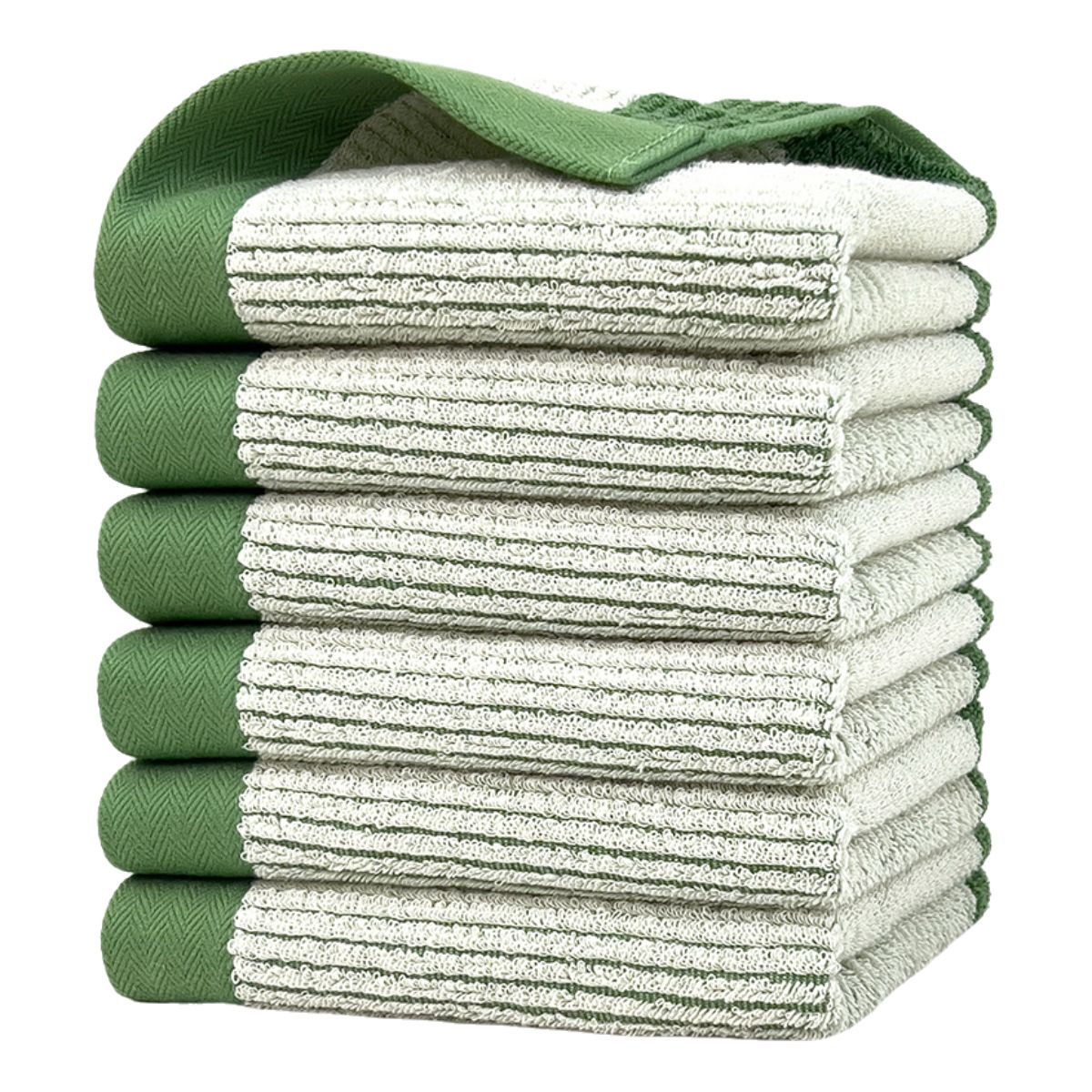 6-Pack 100% Cotton Face Towels For Adults - Woven & Soft (Home & Travel Use, Hypoallergenic)_voghion.com
