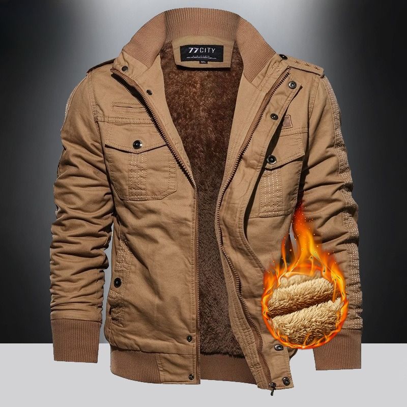 Winter 2025 Neue dicke Samtjacke Plus, große Größen, lockere Passform, reine Baumwolle, für junge und mittelalte Menschen._voghion.com