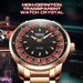 Men Funny Quartz Watch Recessed Wheel Design Arabic Numerals Rotating Dial Roulette Clock Watch_voghion.com