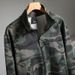 Spring And Autumn Cardigan Camouflage Hoodie Men's Loose Casual Stand Up Collar Zipper Jacket_voghion.com