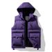 Unisex Hooded Quilted Vest With Fleece Lining - Winter Workwear Style Puffer Vest For Men & Women (Multiple Colors & Sizes)_voghion.com