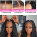 Kinky Curly Lace Frontal Echthaar-Perücke, 4x4 Verschluss-Perücke für Frauen_voghion.com