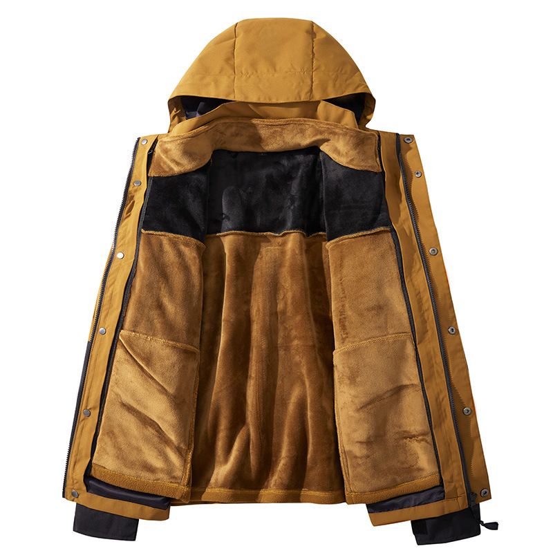 3-in-1 Water-Resistant Hiking Jacket With Detachable Fleece Liner – Unisex Windproof Mountain Coat For Camping & Outdoor Adventures (XS-3XL)_voghion.com