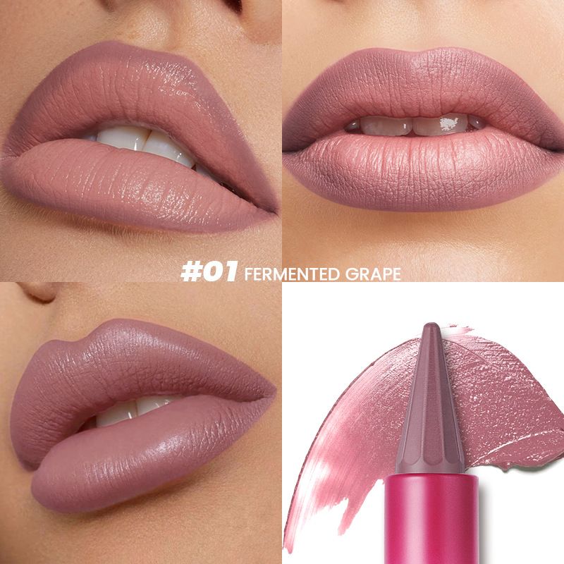 Pudaier Matte Fog Lipstick Lip Line 2 σε 1, 6 Χρώματα με Μυτερό Στυλό, Κραγιόν Ομορφιάς_voghion.com