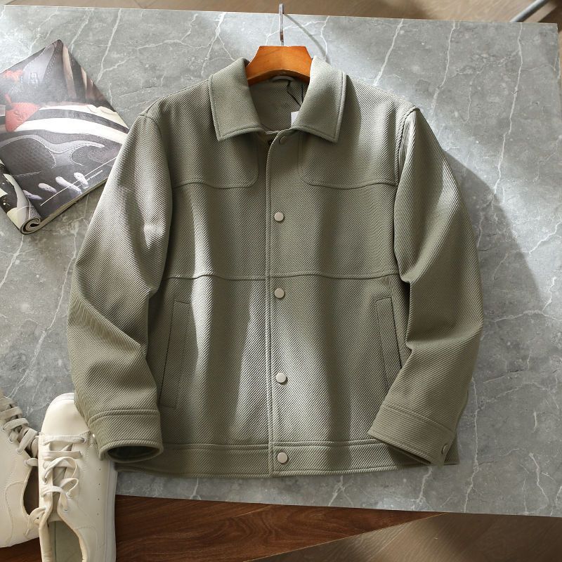 Herenkleding Uitstekende kwaliteit! Nieuwe herenmode all-match revers werkkleding trend effen kleur jas jas top_voghion.com