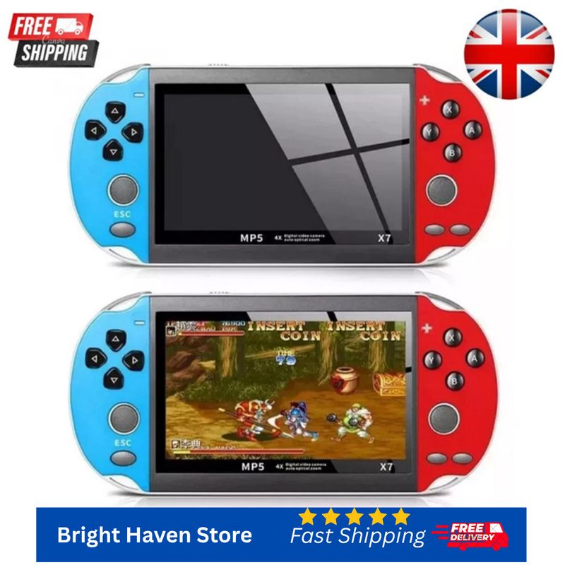 Console de jeux vidéo rétro portable de 4,3 pouces, 8 Go, 7 000 jeux intégrés_voghion.com